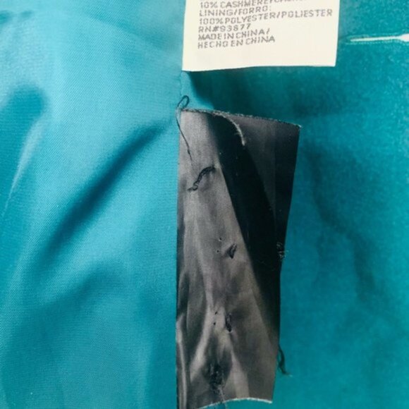 St. Johns Bay Winter Cashmere Wool Blend Coat in Rare Emerald Sz. M - Picture 8 of 10